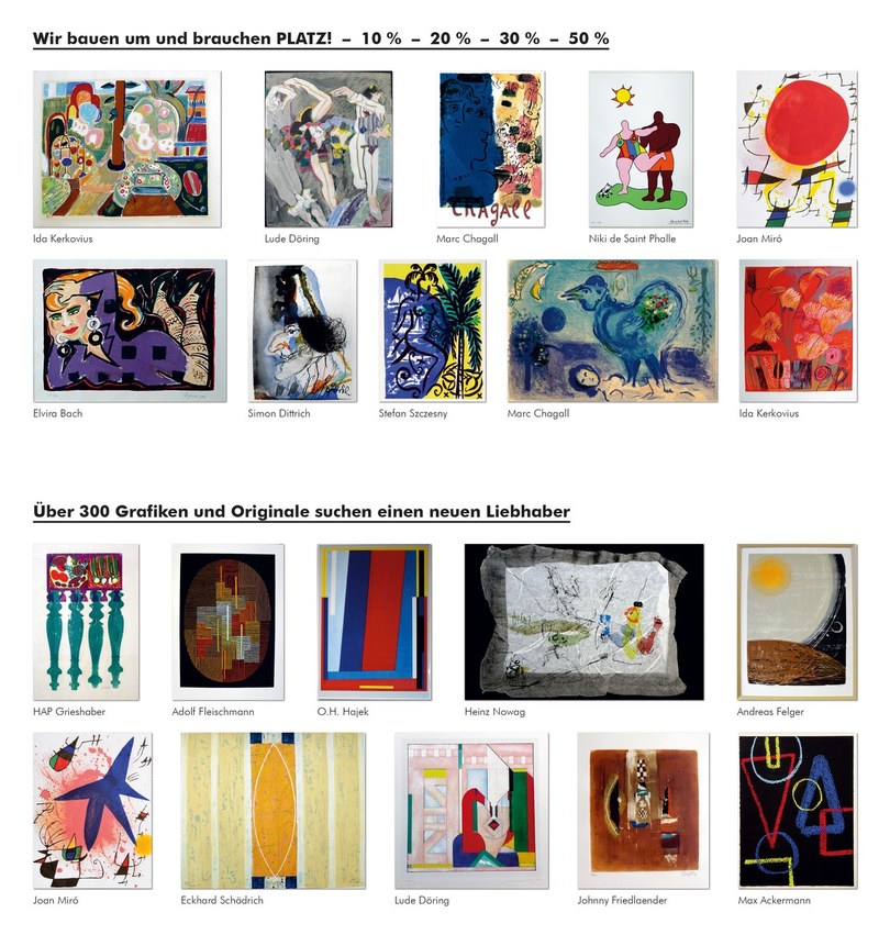 Über 300 Grafiken und Originale suchen einen neuen Liebhaber, Galerie KEIM